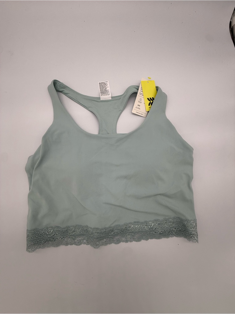 all in motion baby blue  Lace-Trim Racerback Bralette